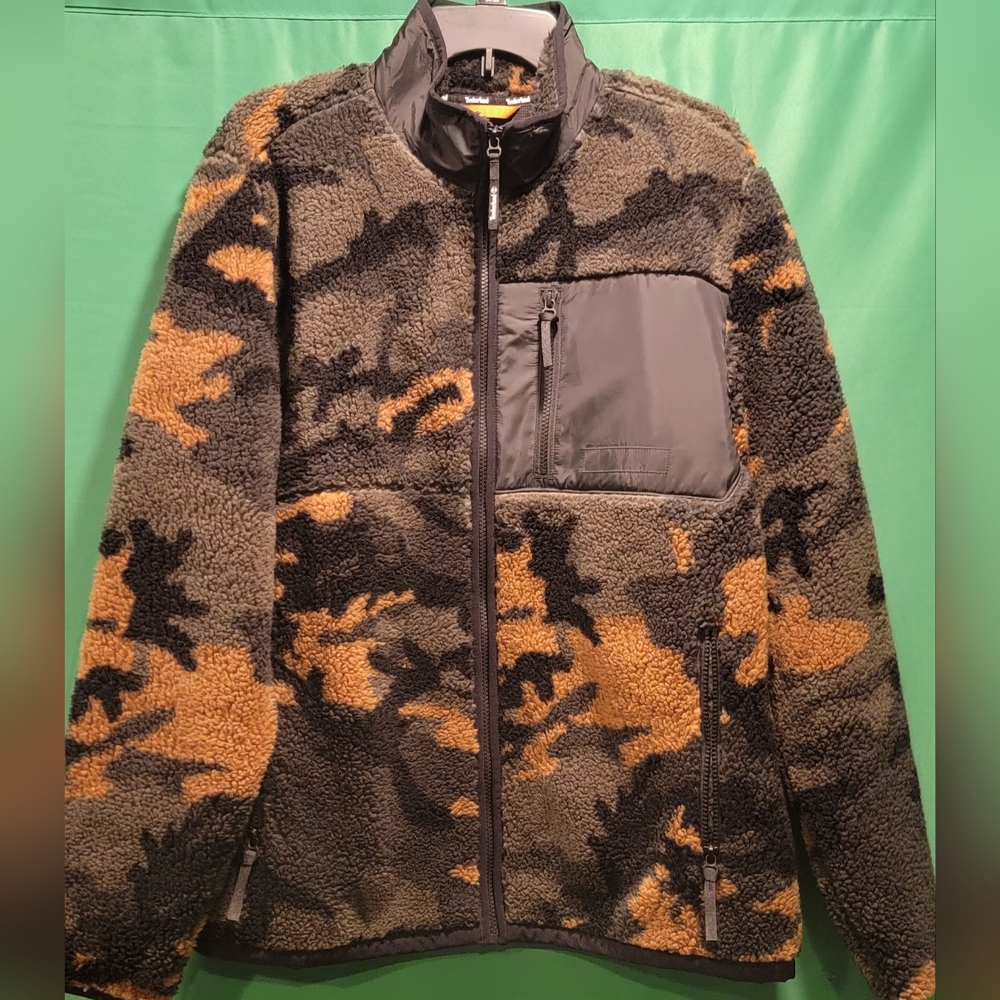 Timberland Sherpa Fleece Jacket Camo Brown & Beige